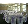 White Wedding Banquet Chair Cover- Round Top Type(set of 10)