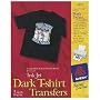 Avery Dark T-Shirt Transfers for Ink Jet Printers, 8.5 x 11 Inches, 5 Sheets (3279)