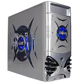X-Blade 10-Bay Aluminum Mid ATX Gaming Case - No PS (Silver)