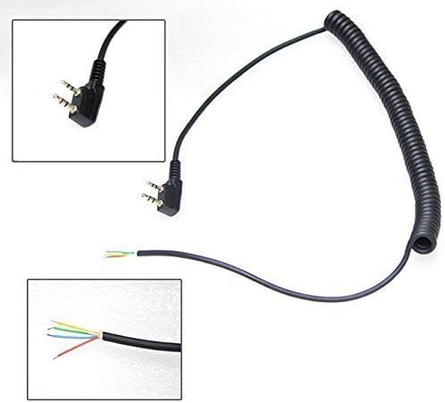 2 PIN 4 Wire Spring Speaker Mic Cable for Baofeng Uv5r Kenwood Tk-240 Linton