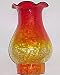 1970's kanawha amberina crackle glass 7.50