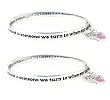 TWO (2) BRACELET SET - Prayer for a Friend - A Friend is Someone We Turn To When Our Spirits Need a Lift. A Friend is Someone We Treasure For Our Friendship is a Gift. A Friend is Someone Who Fills Our Lives With Beauty, Joy, etc. + Heart Charm ~ Silver Tone Metal
