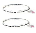 TWO (2) BRACELET SET - Prayer for a Friend - A Friend is Someone We Turn To When Our Spirits Need a Lift. A Friend is Someone We Treasure For Our Friendship is a Gift. A Friend is Someone Who Fills Our Lives With Beauty, Joy, etc. + Heart Charm ~ Silver Tone Metal