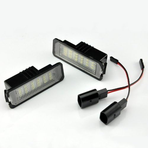 AutoEC Volkswagen VW LED License plate Lamp Light For GOLF 4 EOS 06 LUPO NEW BEETLE 06 Passat CC 09 POLO 00 Phaeton 02 18 SMD 2pcs/set