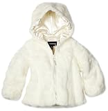 Rothschild Girls 2-6x Faux Fur Mink Jacket, White, Medium