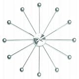 Oversized Silver Orbit Wall Clock