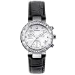 Accutron Women's Chamonix Diamond Chronograph Black Leather Watch #26R22