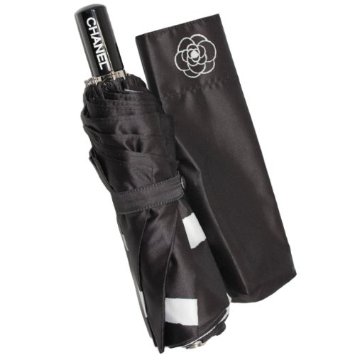 (シャネル)CHANEL カメリア折りたたみジャンプ傘 アンブレラ 黒/白 並行輸入品 [ウェア&シューズ]