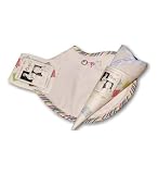 2-in-1 Terrycloth Bib and Burp Cloth with Embroidery, in Yellow