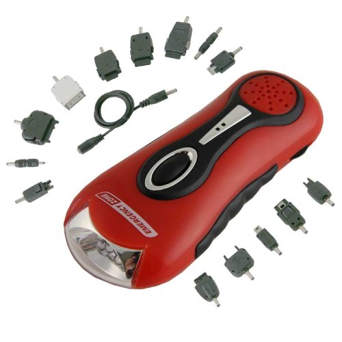 3 in 1 Survival Light--Dynamo/Hand Crank, Emergency Zone, No Batteries Required, Emergency AM FM Radio, Mobile Phone Charger