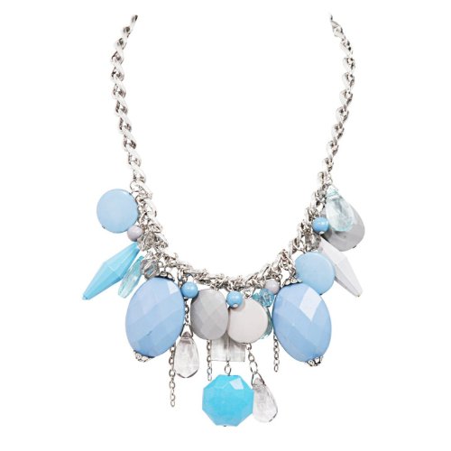 schmuck-art Kette Mendy antic silver/turquoise/grey 24551