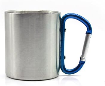 Stainless Steel Coffee Mug Double Walled Insulated Coffee Hotter Cup Tea Cup Children Kids Drinking Water Cappuccino Mug for Home Kitchen Office Sports Camping Hiking (Blue)