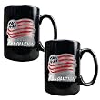 New England Revolution Soccer 2pc Black Ceramic Mug Set - Primary Team Logo MAJOR-LEAGUE-SOCCER Soccer