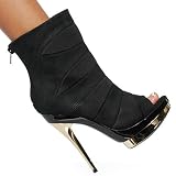 The Highest Heel Women's Lux-41 Open Toe Boot