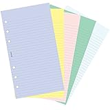 Filofax Ruled and Plain, Assorted Colors, Personal Size, 100 Sheets (B130502)