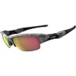 Oakley Flak Jacket Adult Asian Fit Sport Casual Sunglasses - White/Text/Positive Red Iridium