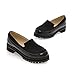 Charm Foot Fashion Womens Platform Mid Heel Loafers Shoes