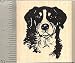 Bernese Mountain Dog Rubber Stamp - Wood Mounted