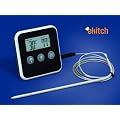 eKitch digital food probe thermometer & timer for food, wine, meat - great in oven cooking gadget for Roasting Perfection every time