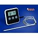 eKitch digital food probe thermometer & timer for food, wine, meat - great in oven cooking gadget for Roasting Perfection every time