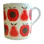 Orla Kiely Bone China Mug - Red Apples and Pears