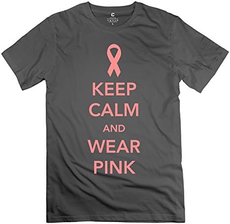OYFFMT Men's Keep Calm And Wear Pink T-shirt S