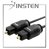 INSTEN Digital Optical Audio TosLink Cable-Molded - M/M, 6 FT / 1.8 M, Black