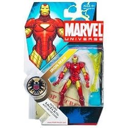 Marvel Universe Iron Man 3-3/4 FIgure Includes SHIELD file with secret codes