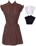 Tinsel Cotton Tux Ruffle Shirt Dress