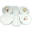 6 Octagon Mirrors Displays Jewelry Counter Showcase 2.5"