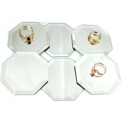 6 Octagon Mirrors Displays Jewelry Counter Showcase 2.5"