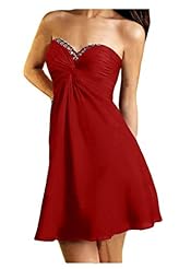 Girls Short Sweetheart Chiffon Party Dress 