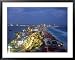 Aerial of Cancun at Night, Mexico Framed Art Poster Print by Peter Adams, 39x31