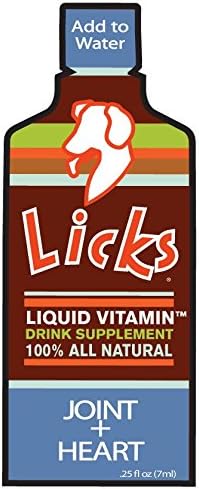 Licks Liquid Vitamins Joint Plus Heart Treat for Dogs, 60-day Supply, Blue