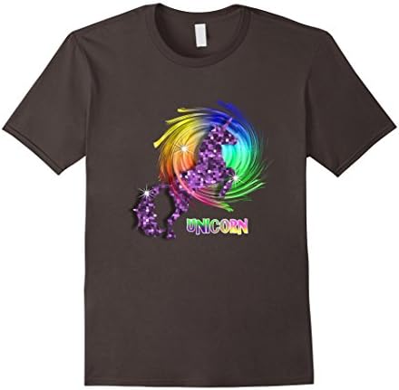 Men's Sparkly Glittery Rainbow Unicorns Are Real Graphic Tee Shirt 2XL Asphalt