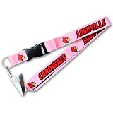 Louisville Cardinals Clip Lanyard Keychain Id Holder Ticket Ncaa - Pink