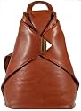 New ladies/girls stylish Visconti soft brown leather backpack rucksack bag