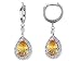 3.82 cts 925 Sterling Silver Created Yellow Topaz Earrings LIFETIME WARRANTEE