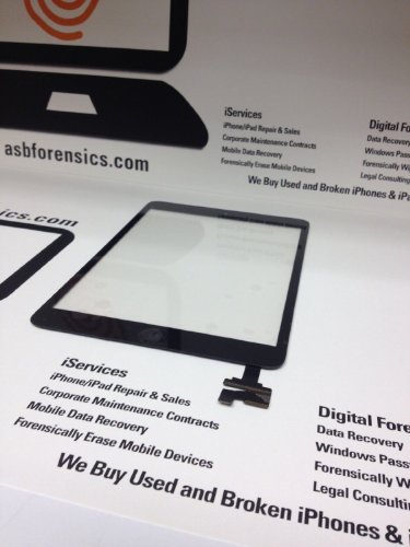 Apple Original iPad Mini Glass Digitizer with IC chip, Complete Service part Black
