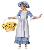 Colonial Girl Costume (Basket not included) Great Little House on the Prairie Girl Costume Too!