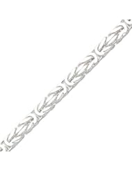 Sterling Silver 8.25mm Square Byzantine Chain Bracelet - 9 Inch