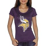 Womens Pink Victoria's Secret NFL Minnesota Vikings T Shirt / Tee - Purple (Size: S)
