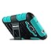 COVRWARE® Samsung Galaxy Core Prime / Prevail LTE - 3 in 1 Bundle - Heavy Duty Combat Armor Holster Case w/ built-in Kickstand, Locking Belt Swivel Clip + [ Screen Protector ] [ Stylus Pen ] - Teal