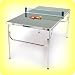 EARTH PING PONG TABLE- PORTABLE w/ a Double-Laminated SMOOTH Top -- Unique Suitcase Style COMPACT Design w/Carry Handles -- STRONG Reinforced Aircraft Grade Aluminum