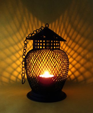 Grehom Tea Light Holder - Oval Cage; Hurricane 