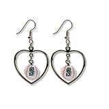 MLB Seattle Mariners Mini Baseball Heart Dangler Earrings Amazon.com