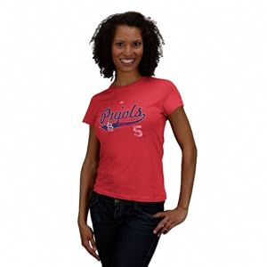 Buy Albert Pujols St. Louis Cardinals Ladies Lead Role Red Player Tee by Majestic