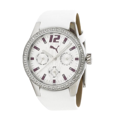 Puma Time Damenuhr TIRE LADIES MULTIFUNCTION WHITE STONES A.PU101972001 Preisvergleich