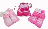3 Pack - Baby Pink Girls Gift socks 0-12 months