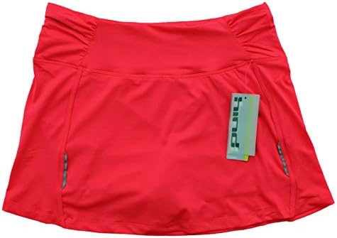 Hind Women's Dry Lete Tennis Golf Runners Stretch Skirt Shorts Skort H3W390 (M, Glow Orange)